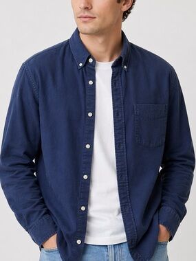 J. Crew Men's Dark Blue button down shirt